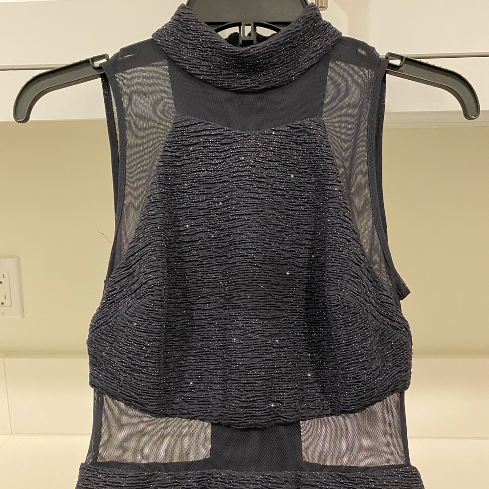 Sparkly mesh aqua dress